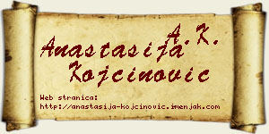 Anastasija Kojčinović vizit kartica